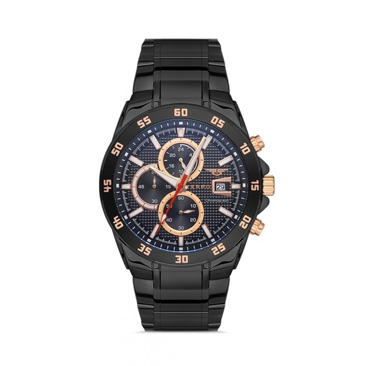 MONTRE FERRO HOMME CHRONO ACIER